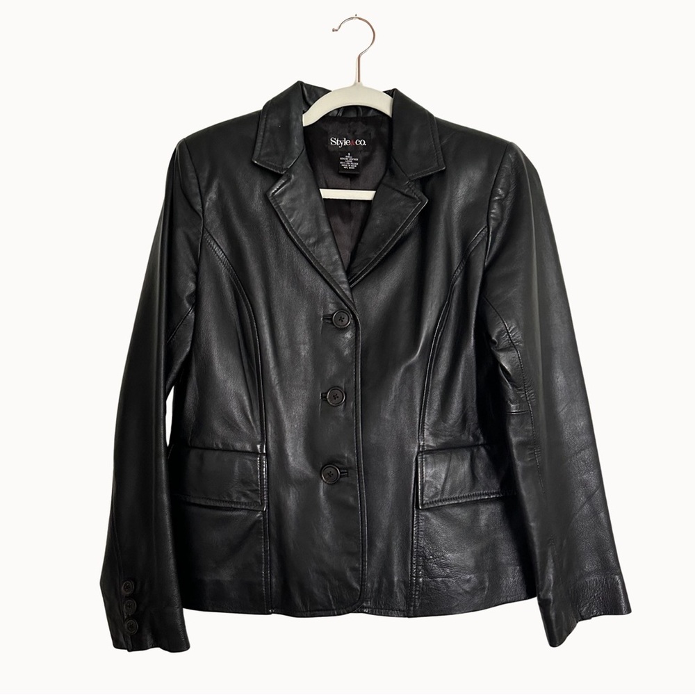 Vintage Black Genuine Leather Jacket